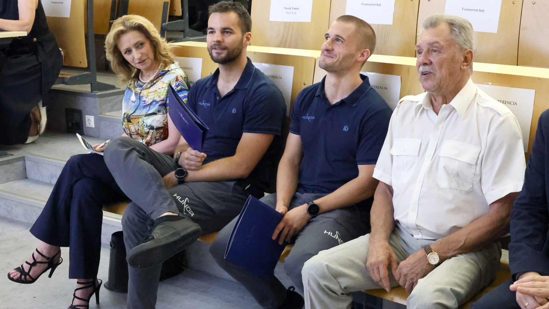 The researcher-astronauts of HUNOR, Orsolya Ferencz and Bertalan Farkas