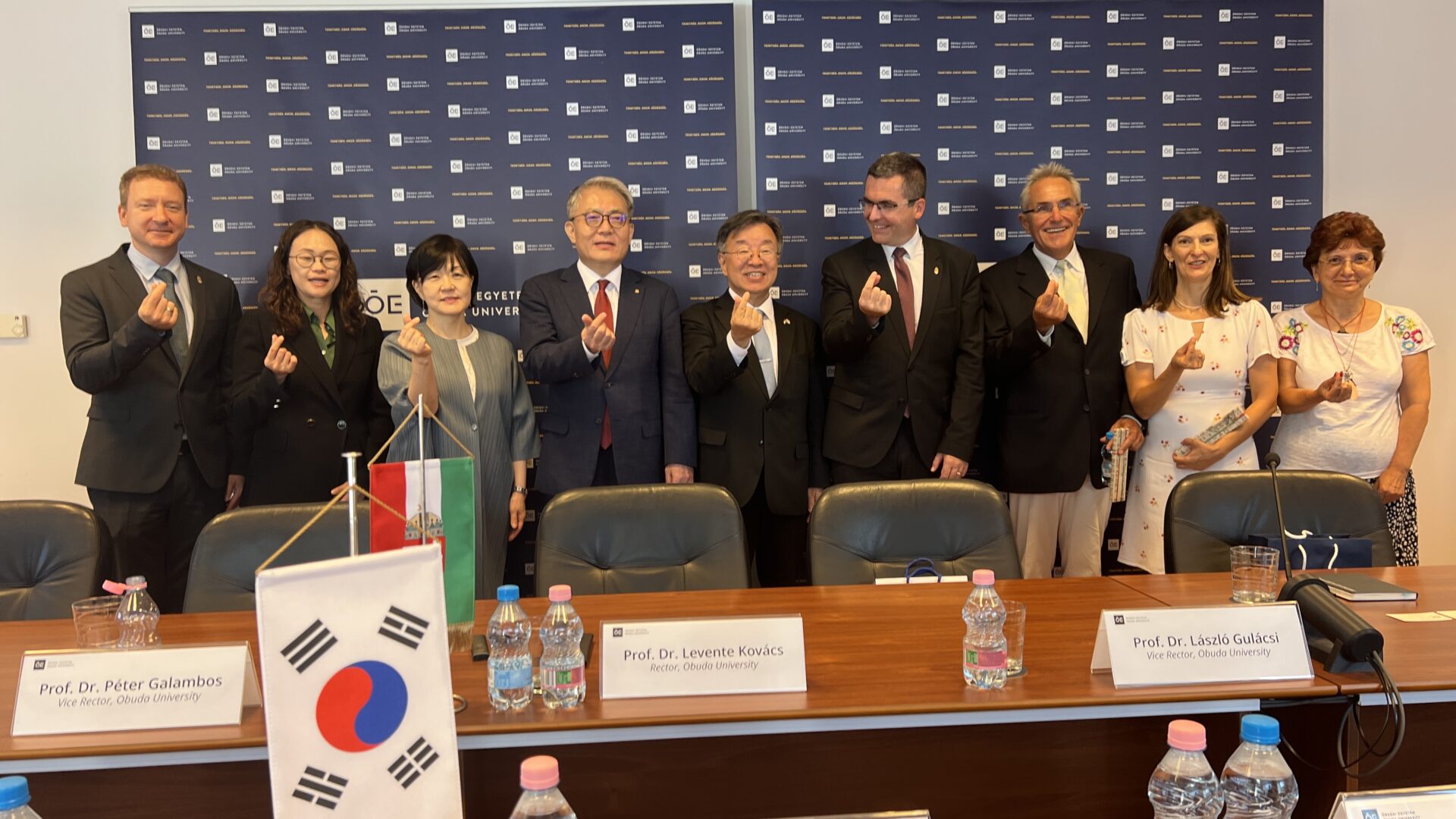 The korean delegation at Obuda University