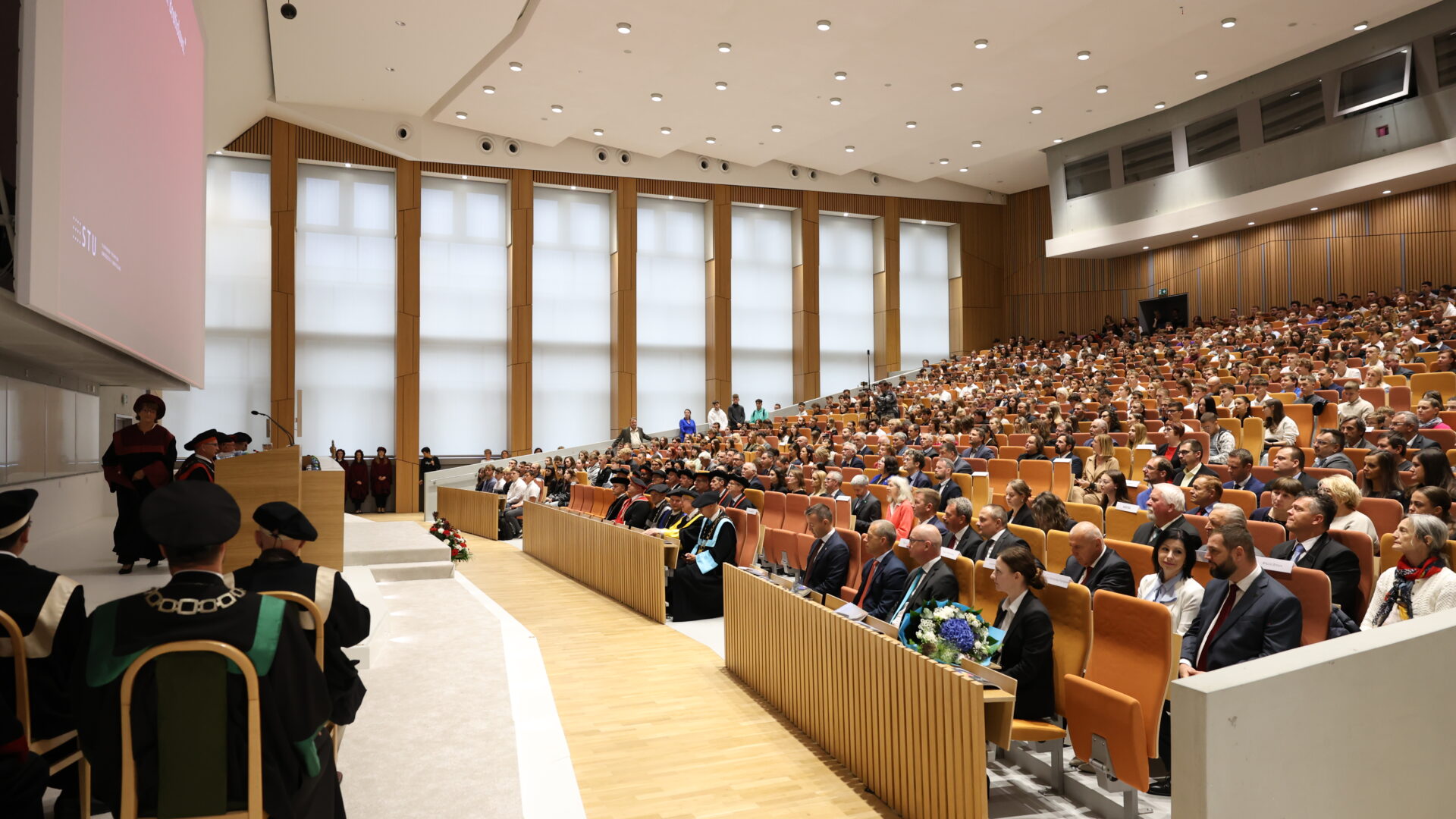 The awarding ceremony at Slovak University of Technology