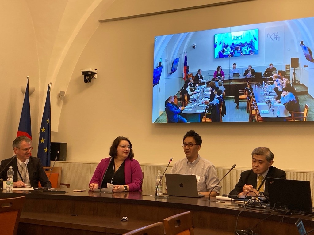 Dr. Viktória Sugár at the conference in Prague